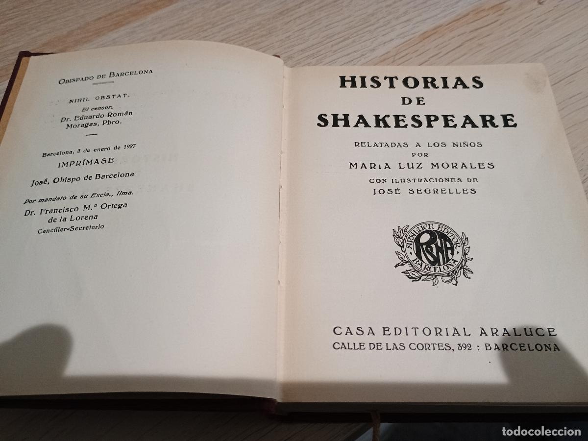 Libros antiguos: HISTORIAS DE SHAKESPEARE COLECCION ARALUCE 1927 - Foto 4
