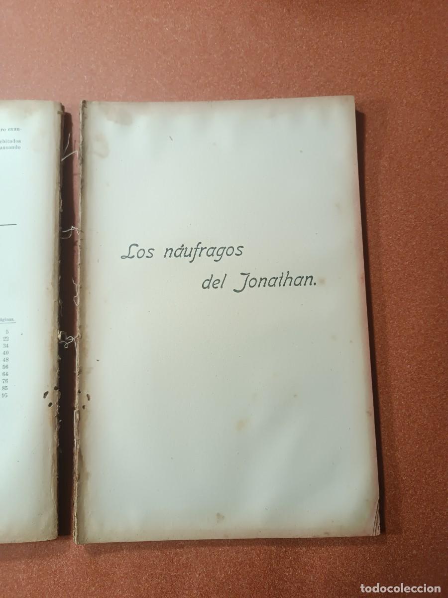 Libros antiguos: JULIO VERNE - LOS NAUFRAGOS DEL JONATHAN - OBRA COMPLETA - Foto 5