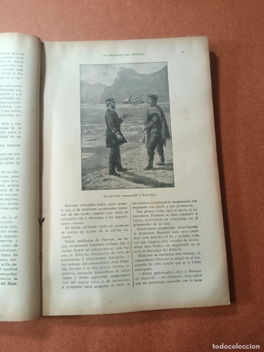 Libros antiguos: JULIO VERNE - LOS NAUFRAGOS DEL JONATHAN - OBRA COMPLETA - Foto 6