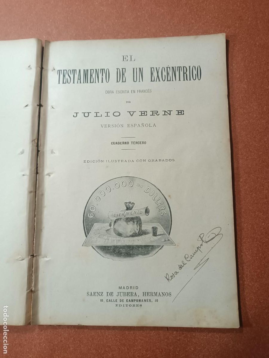 Libros antiguos: JULIO VERNE - EL TESTAMENTO DE UN EXCENTRICO - OBRA COMPLETA - Foto 3