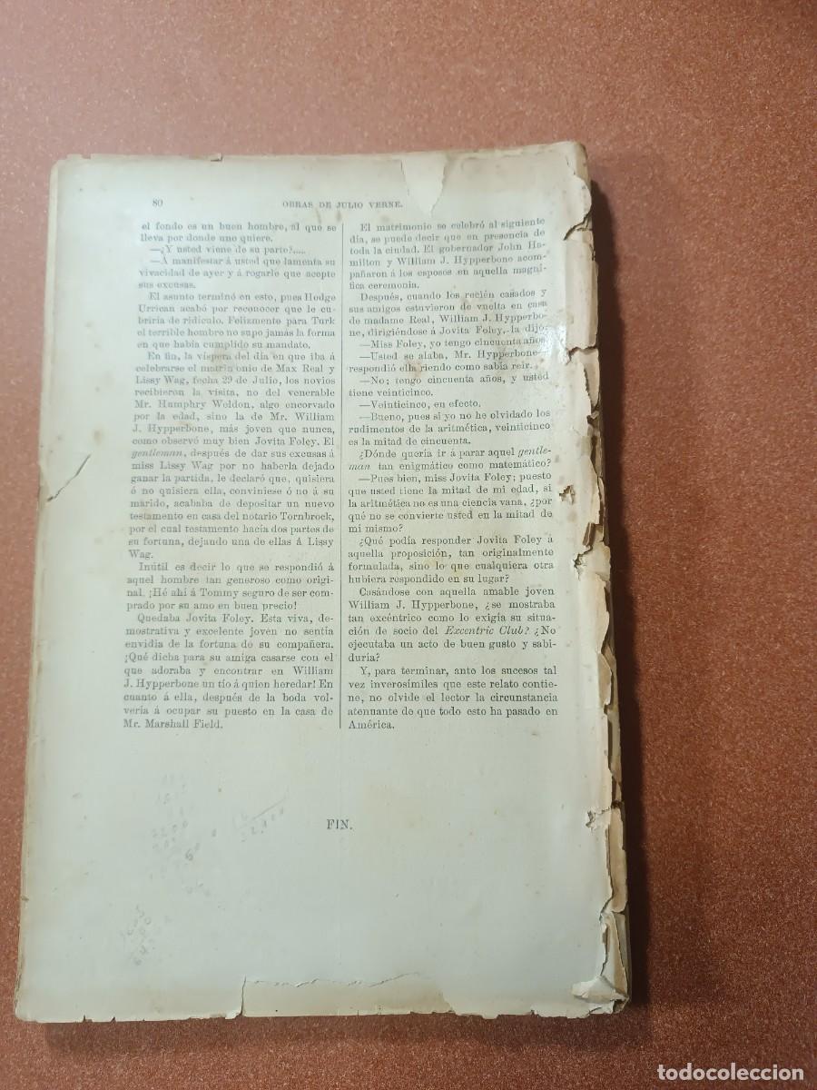 Libros antiguos: JULIO VERNE - EL TESTAMENTO DE UN EXCENTRICO - OBRA COMPLETA - Foto 5