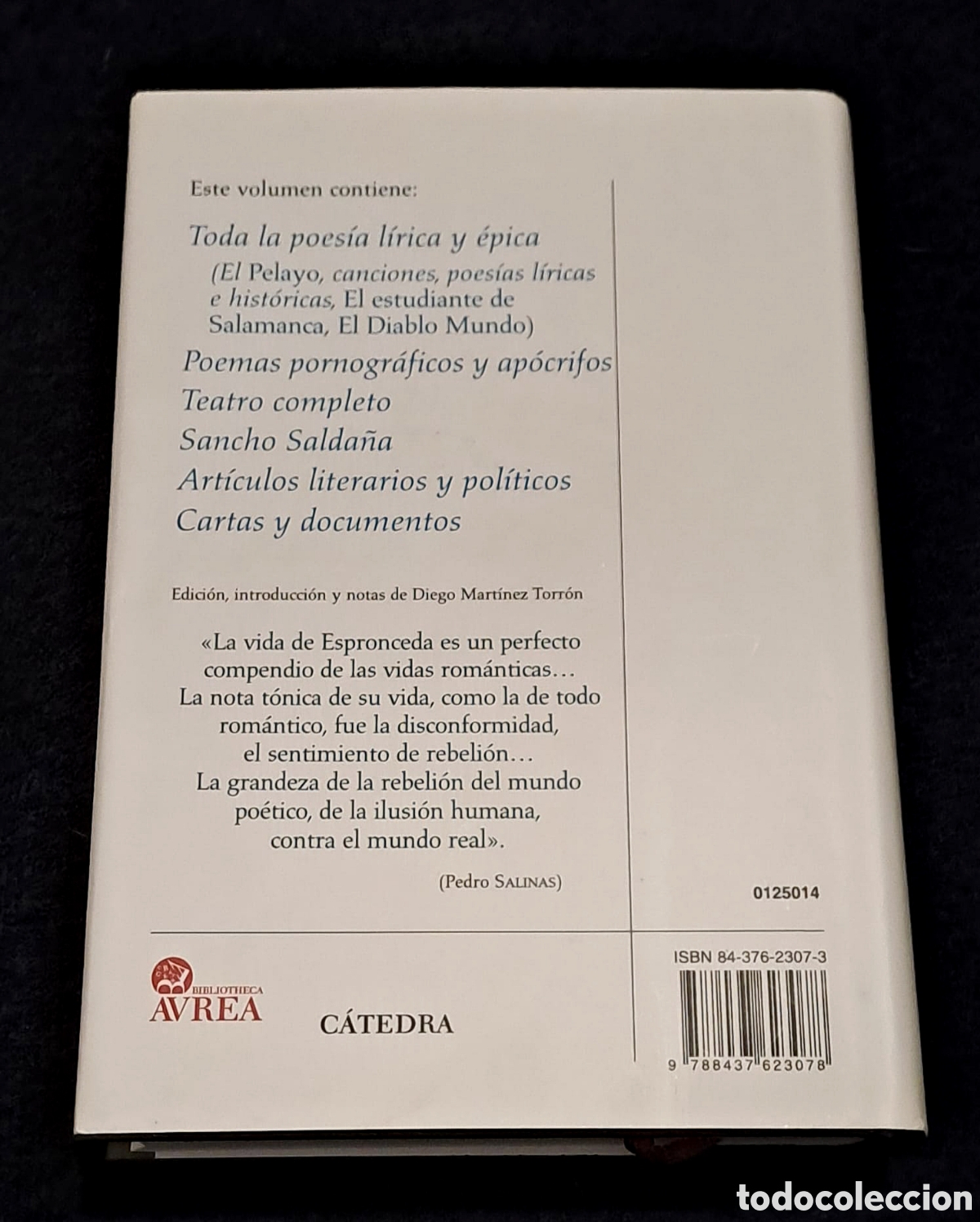Libros antiguos: Jos&eacute; de Espronceda. Obras Completas. C&aacute;tedra. - Foto 2