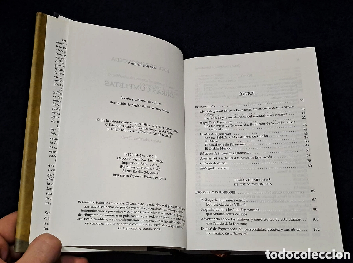 Libros antiguos: Jos&eacute; de Espronceda. Obras Completas. C&aacute;tedra. - Foto 4