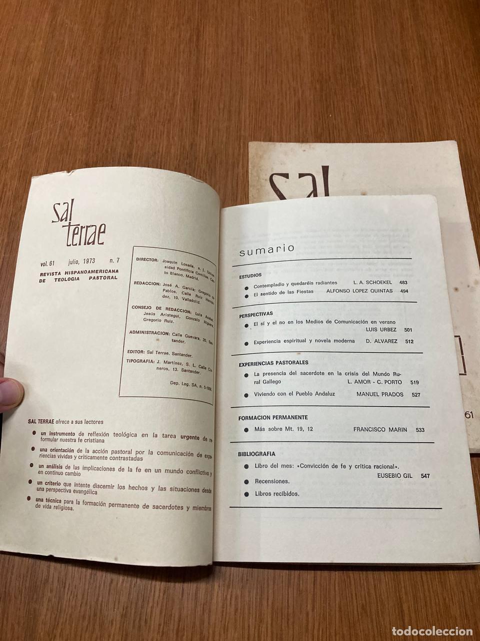 Libros antiguos: Sal Terrae 1973. Voll. 61 - Foto 2