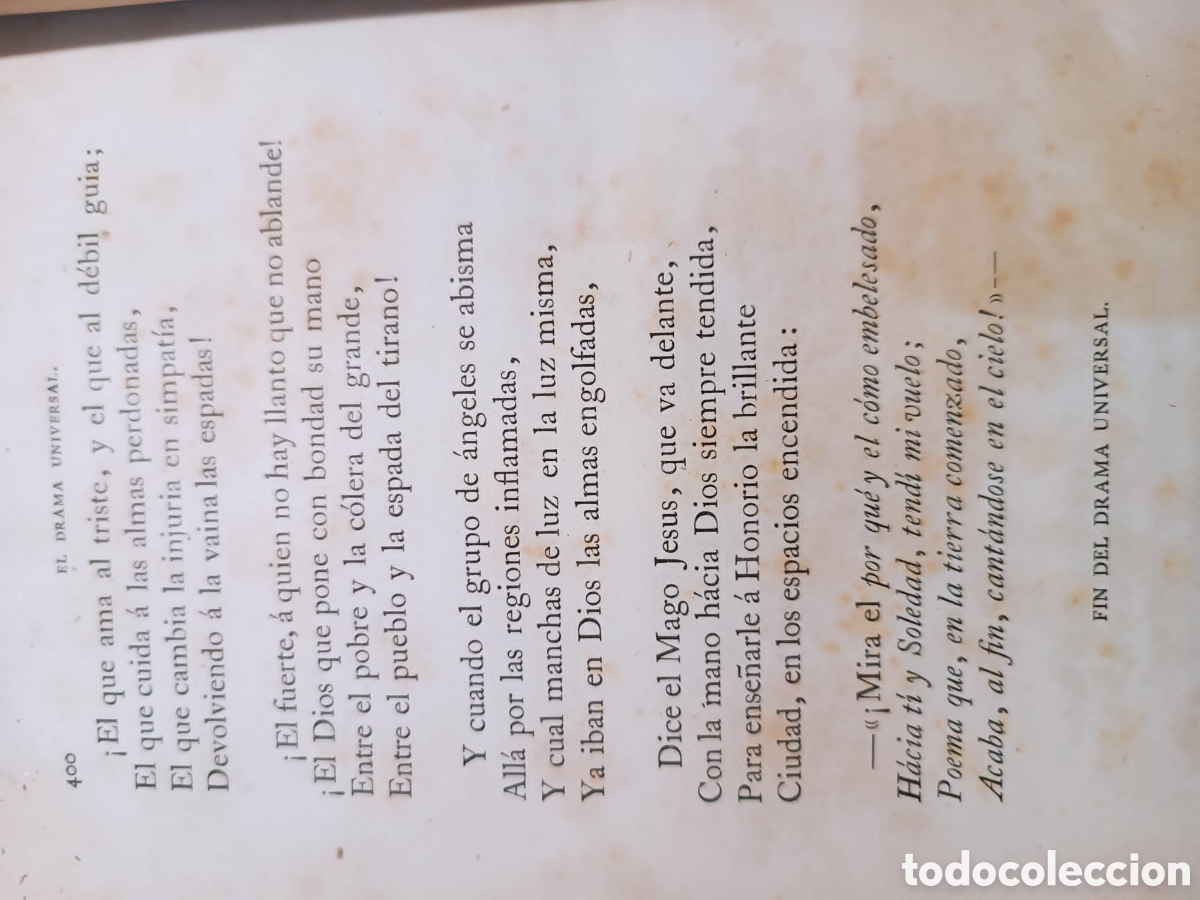 Libros antiguos: El Drama Universal, Ram&oacute;n de Campoamor - Foto 10
