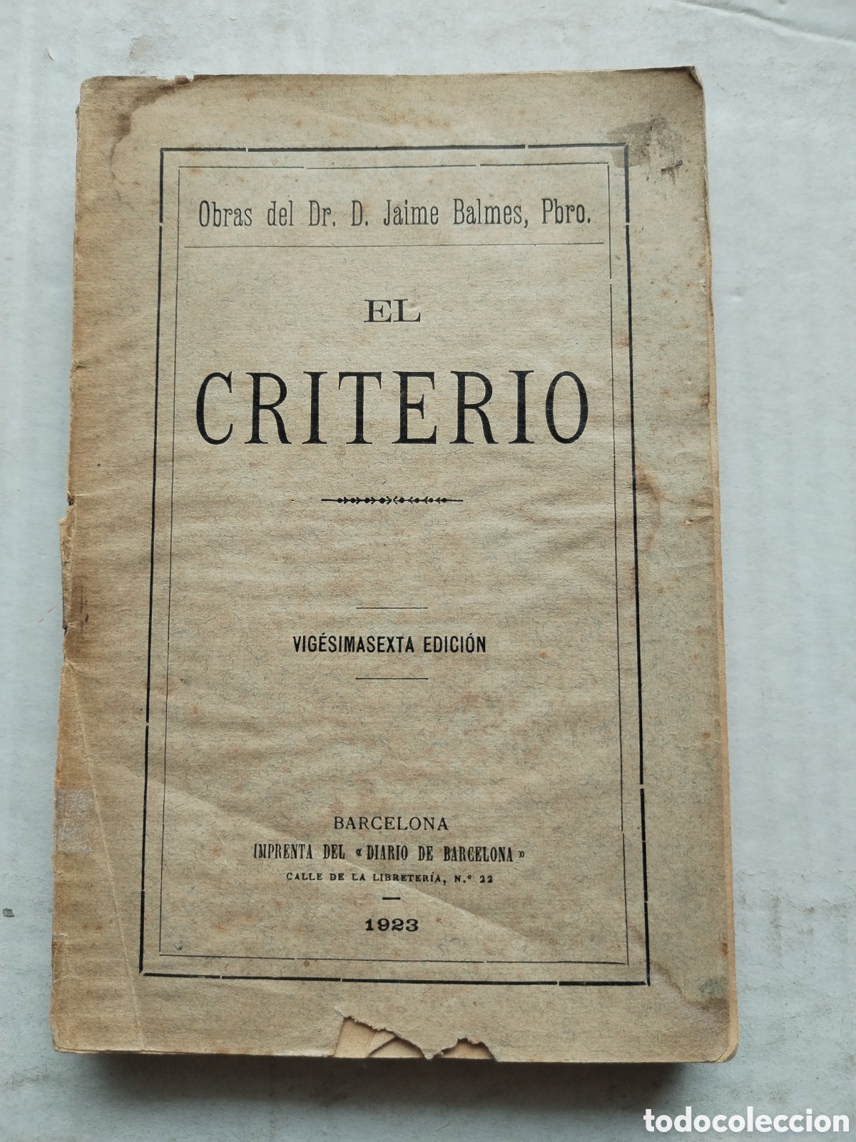 Libros antiguos: EL CRITERIO/JAIME BALMES - Foto 1