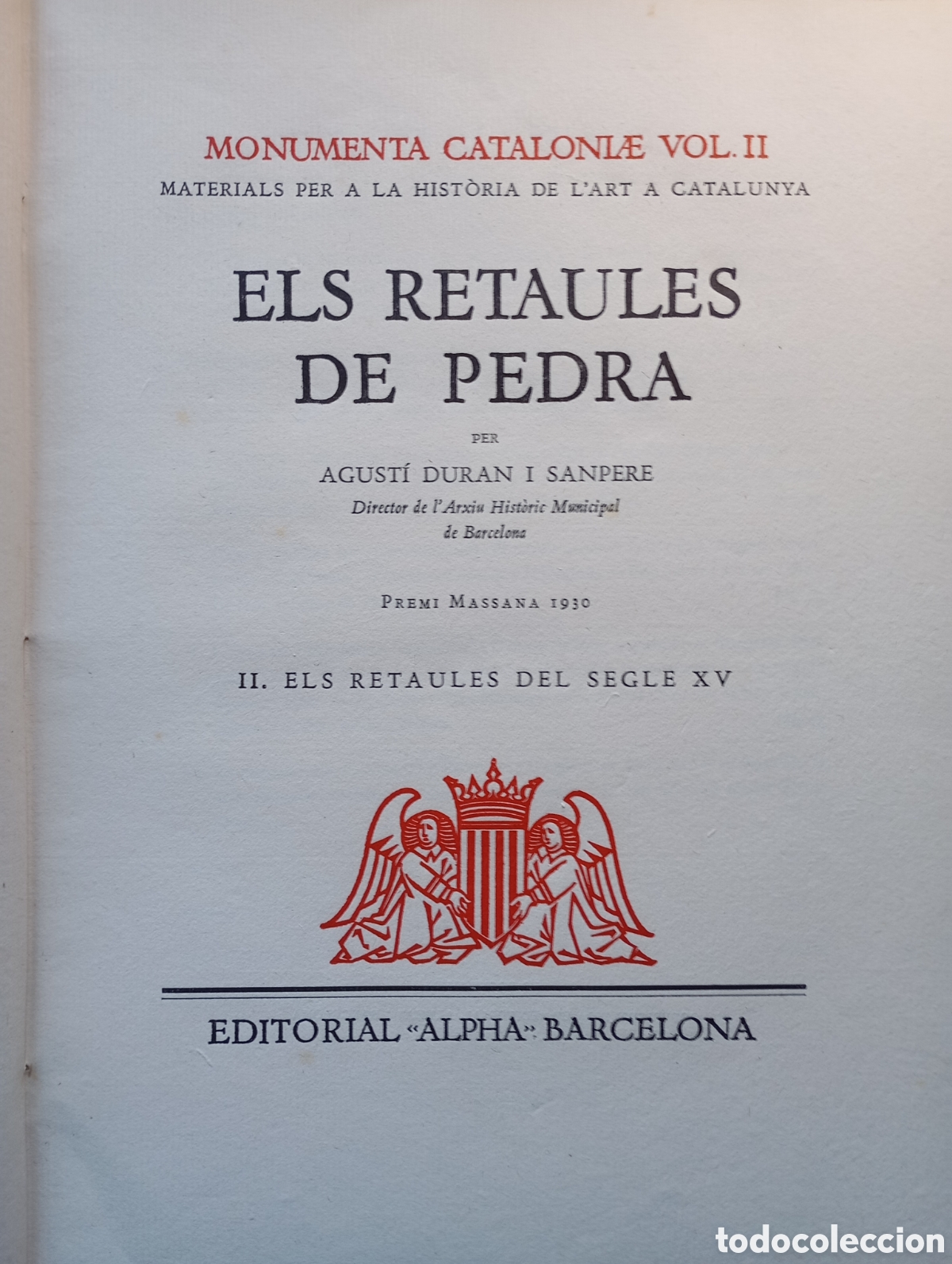 Libros antiguos: Els retaules de pedra, 2 vol. - Foto 4
