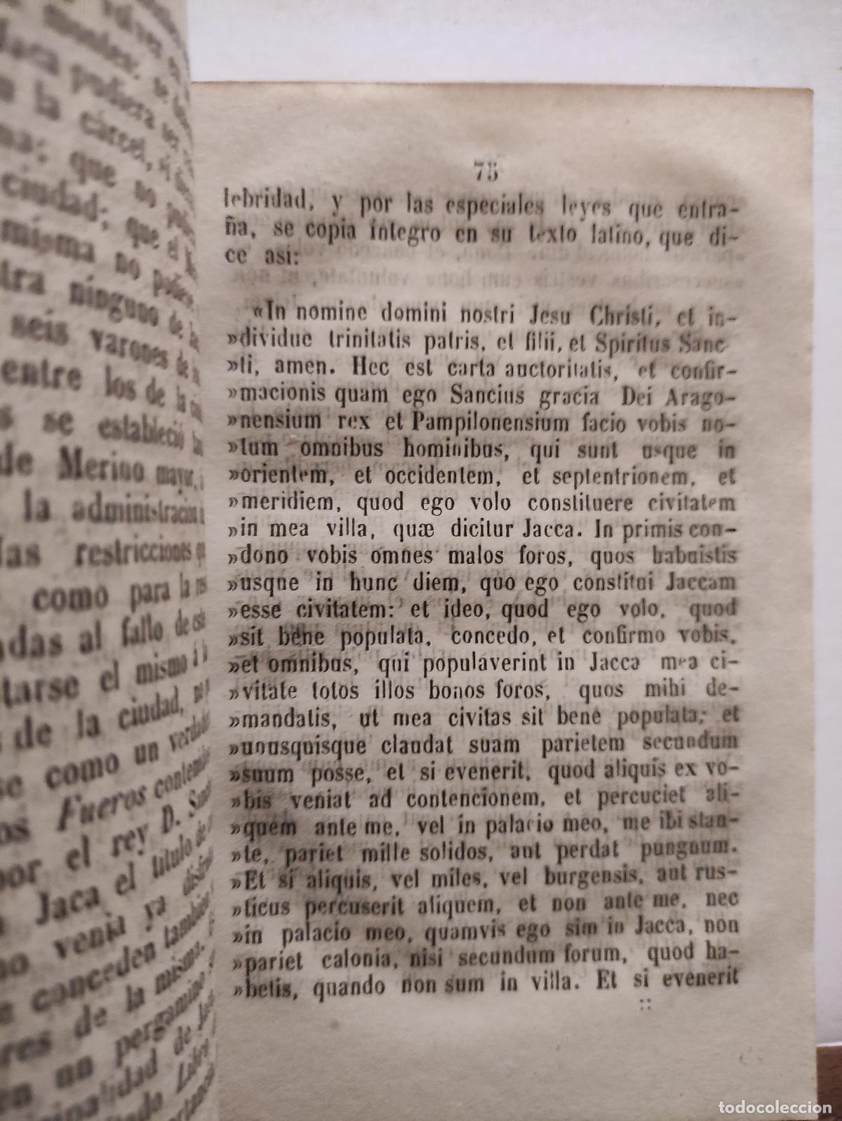 Libros antiguos: HISTORIA DE JACA - COSME BLASCO - circa 1875 - Foto 6