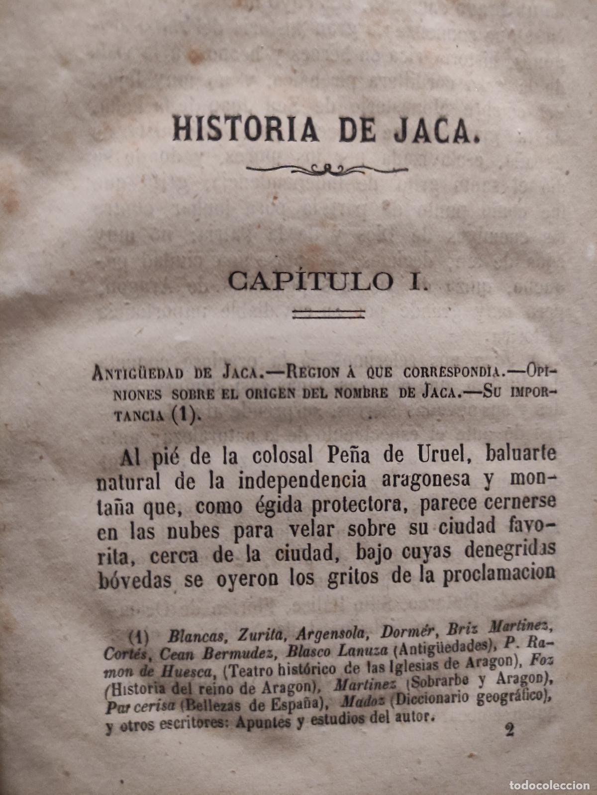 Libros antiguos: HISTORIA DE JACA - COSME BLASCO - circa 1875 - Foto 1
