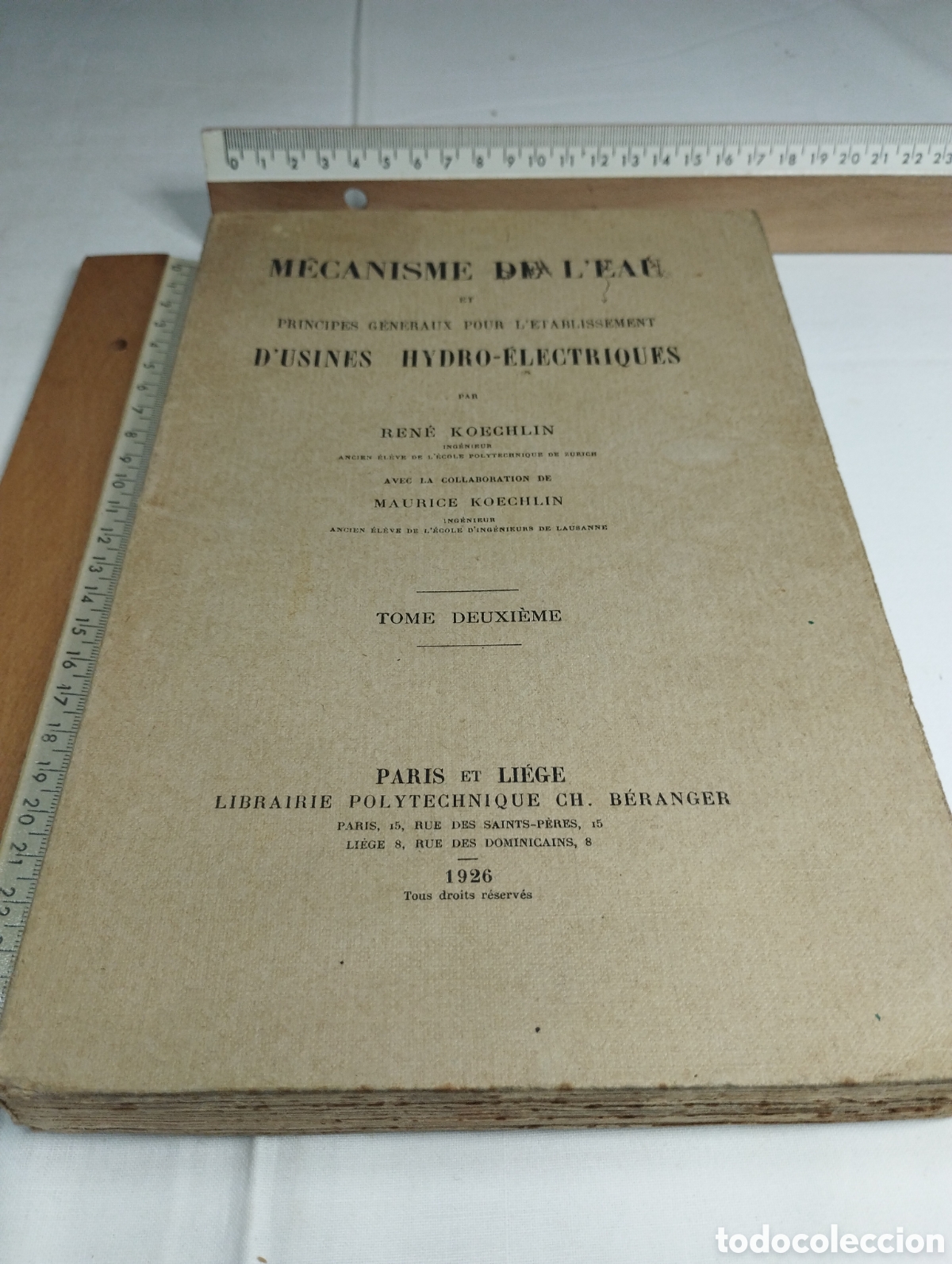 Libros antiguos: M&eacute;canisme de leau. Ren&eacute; Koechlin, 1926 - Foto 1