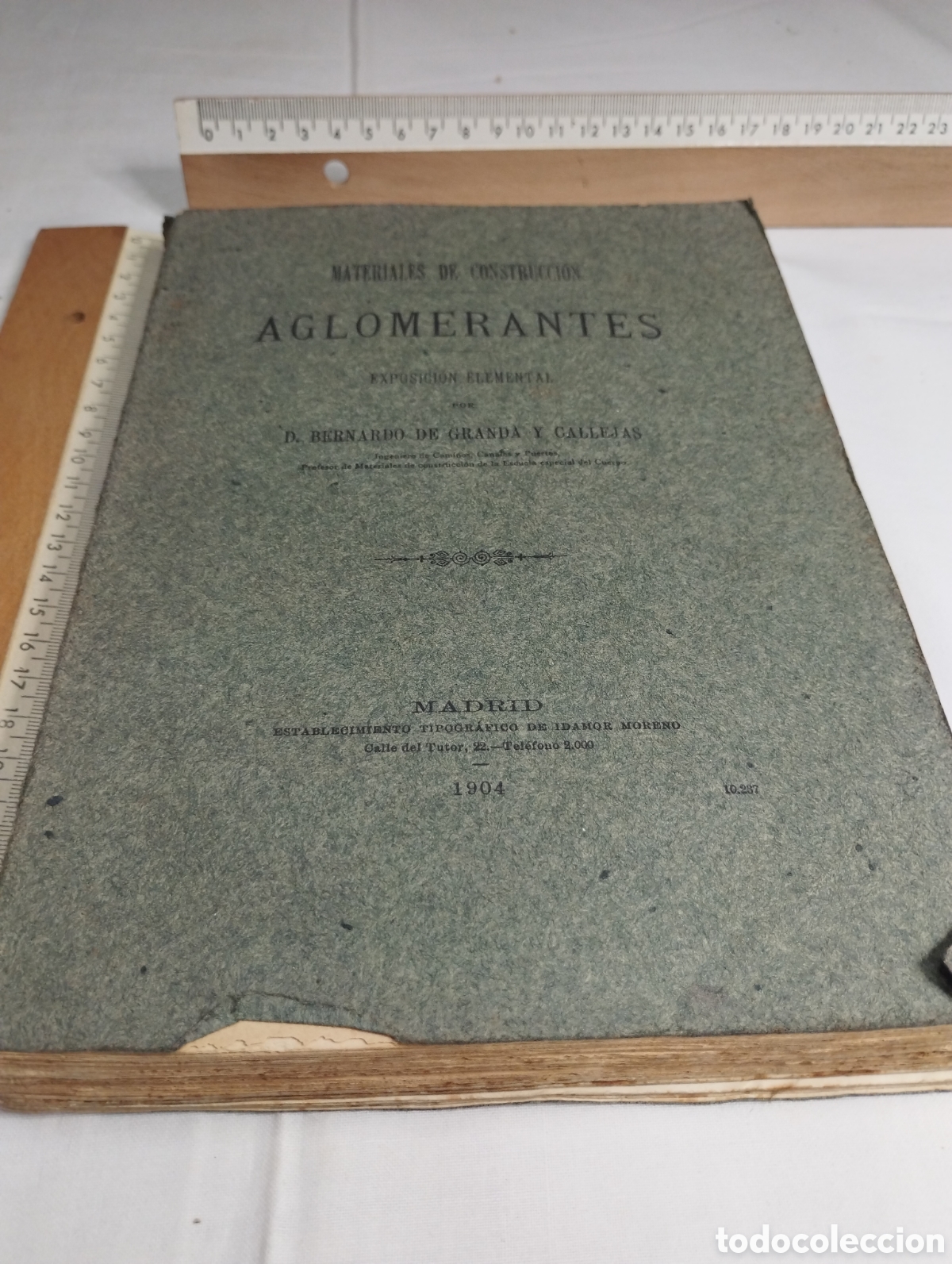Libros antiguos: Aglomerantes. Bernardo de Granda, 1904 - Foto 1