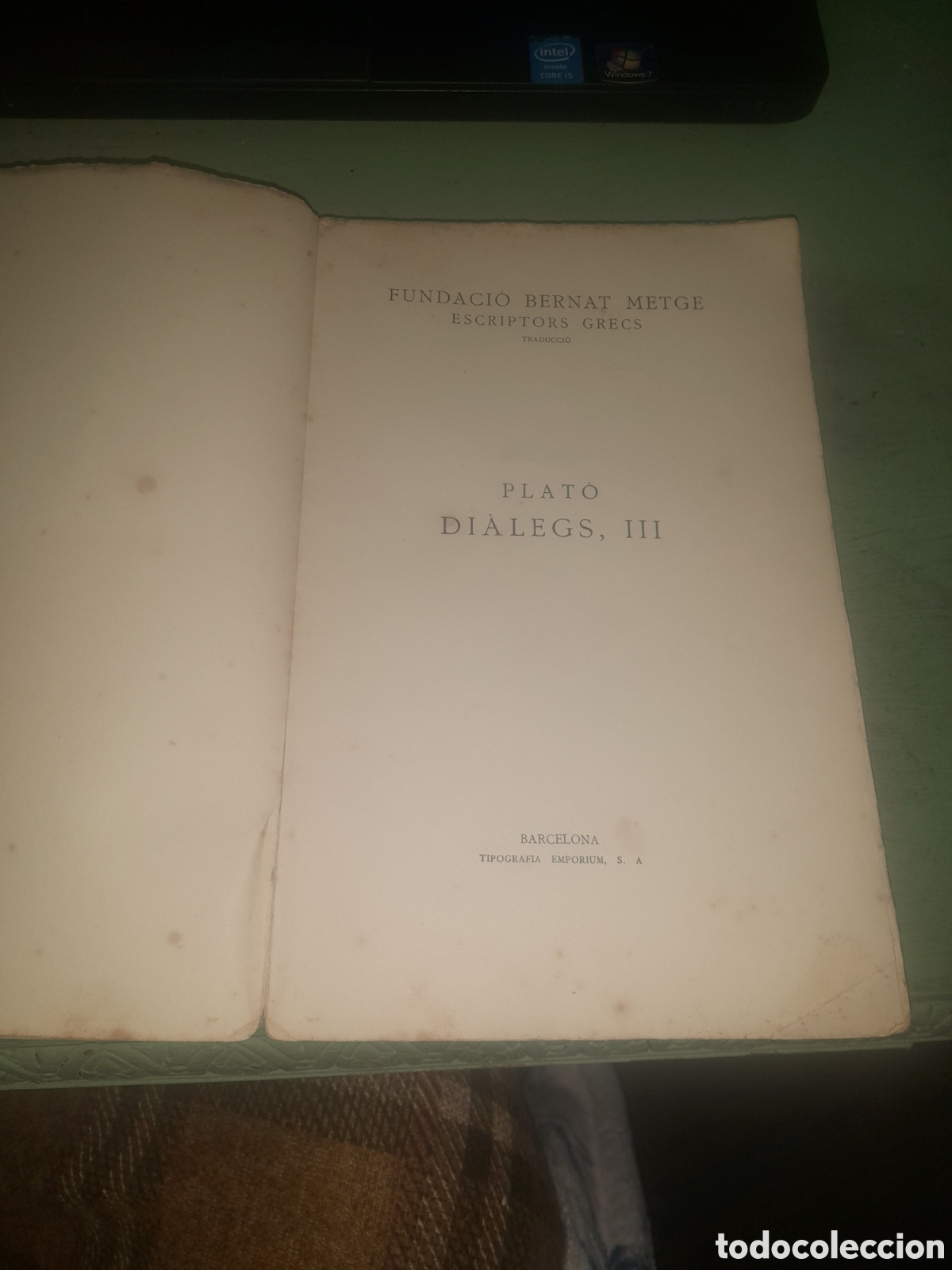 Libros antiguos: Escriptors Grecs Plat&oacute; III Dialegs a&ntilde;o 1928 - Foto 7
