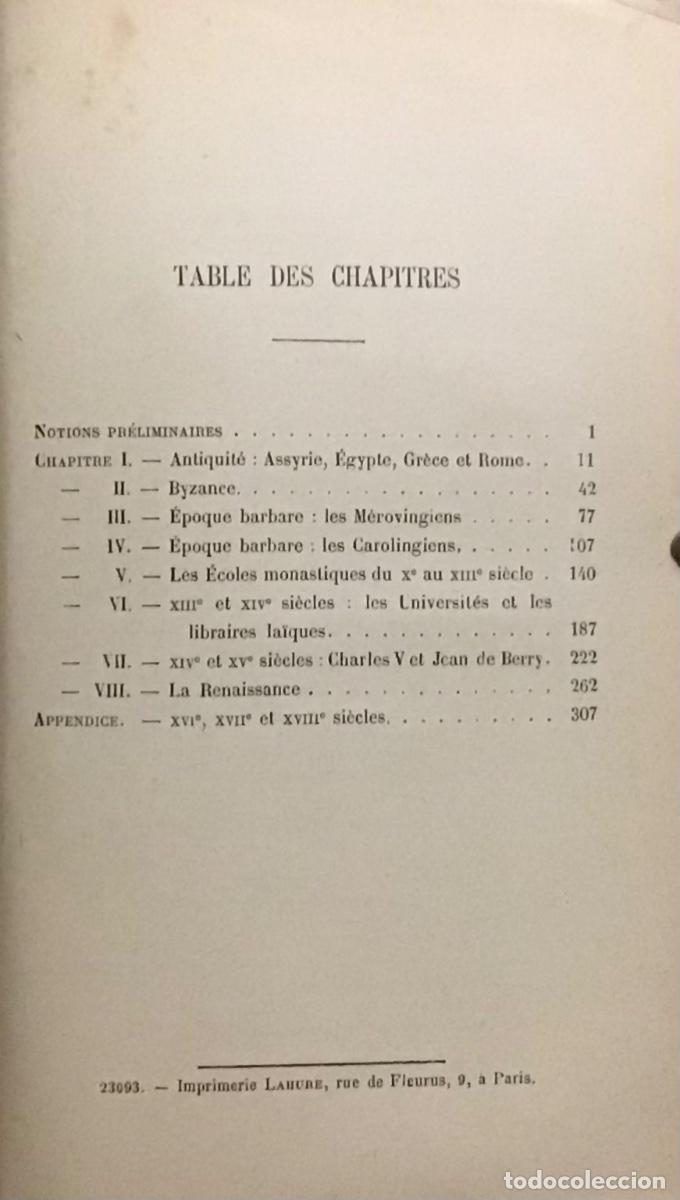 Libros antiguos: LES MANUSCRITS ET LES MINIATURES. - MOLINIER, Auguste. - Foto 5