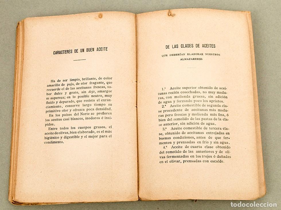 Libros antiguos: EL ACEITE DE OLIVAS - ALEJANDRO BIZZARRI - 1900 - Foto 7