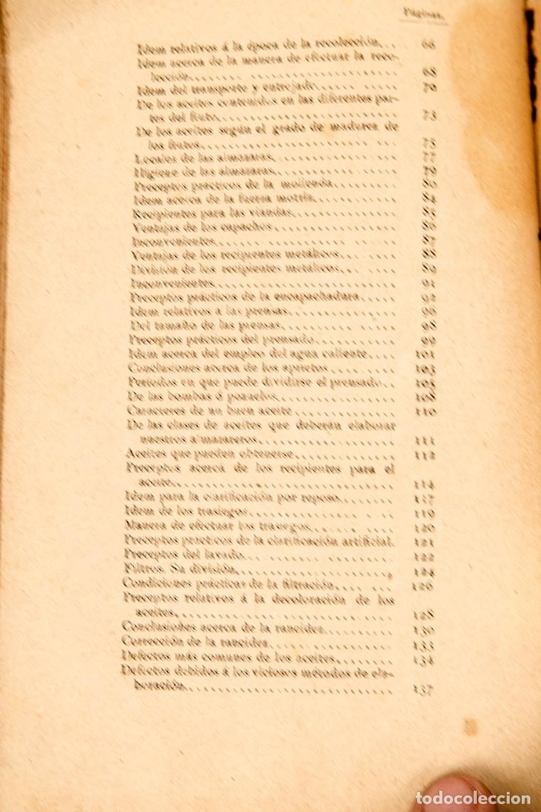 Libros antiguos: EL ACEITE DE OLIVAS - ALEJANDRO BIZZARRI - 1900 - Foto 11