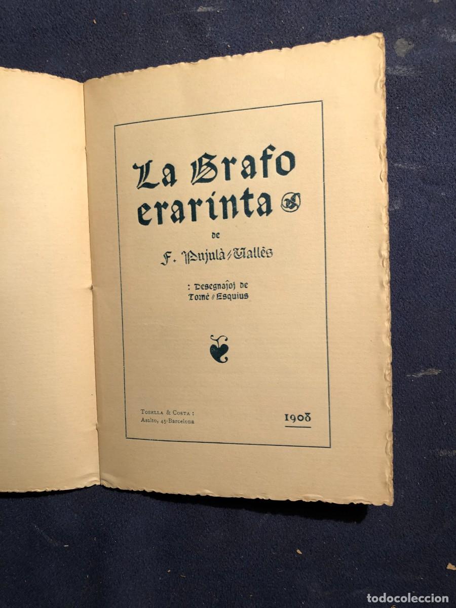 Libros antiguos: FREDERICH PUJULA VALLES: - LA GRAFO ERARINTA - (1908) (CUENTO EN ESPERANTO) - Foto 2