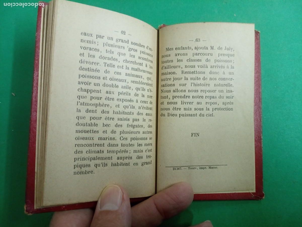 Libros antiguos: Antiguo libro Les Petits P&egrave;cheurs. Tours. - Foto 5