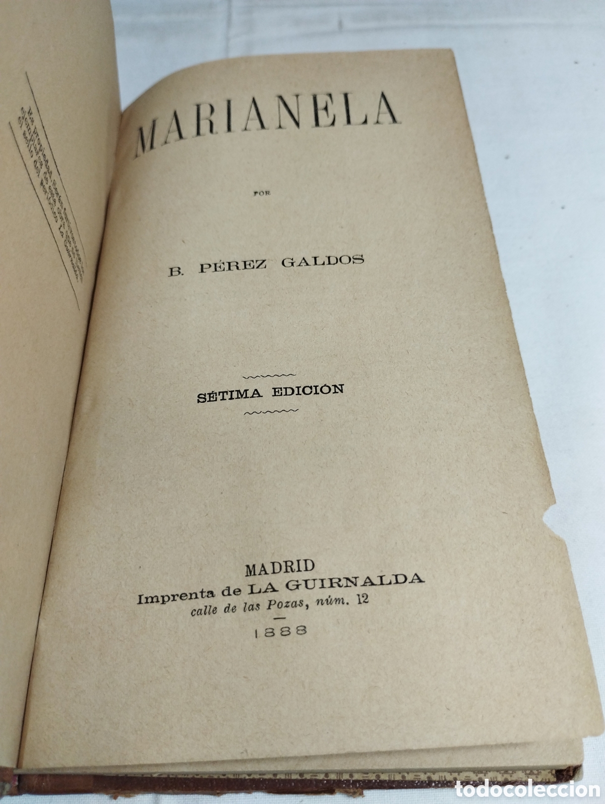 Libros antiguos: Marianela. B. P&eacute;rez Gald&oacute;s, 1888 - Foto 4