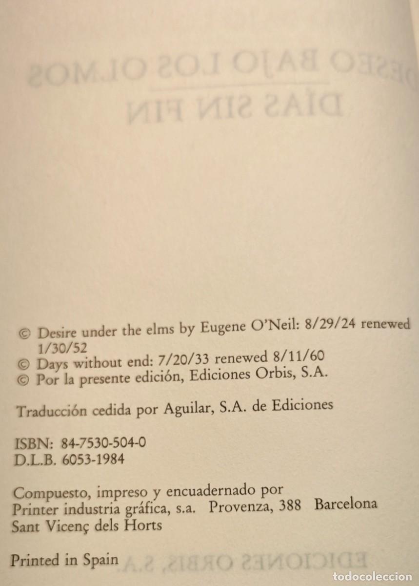Libros antiguos: Deseo bajo los olmos. Eugene ONeil - Foto 2