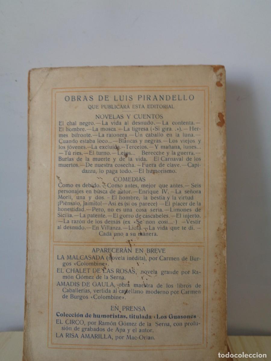 Libros antiguos: &iexcl;# TERCETOS. = NOVELAS DE LUIS PIRANDELLO. = ( C.1925.) #! C-20. - Foto 3