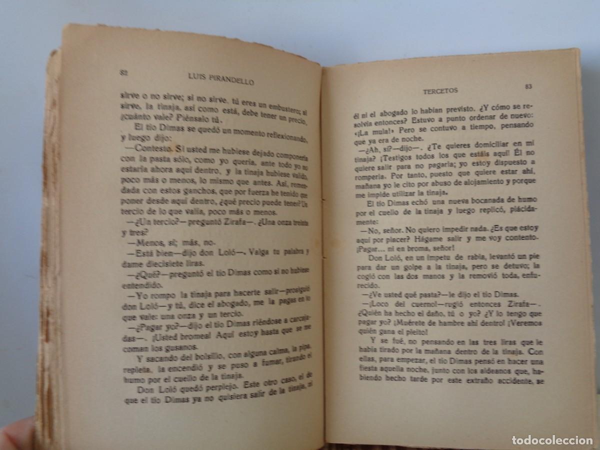 Libros antiguos: &iexcl;# TERCETOS. = NOVELAS DE LUIS PIRANDELLO. = ( C.1925.) #! C-20. - Foto 10
