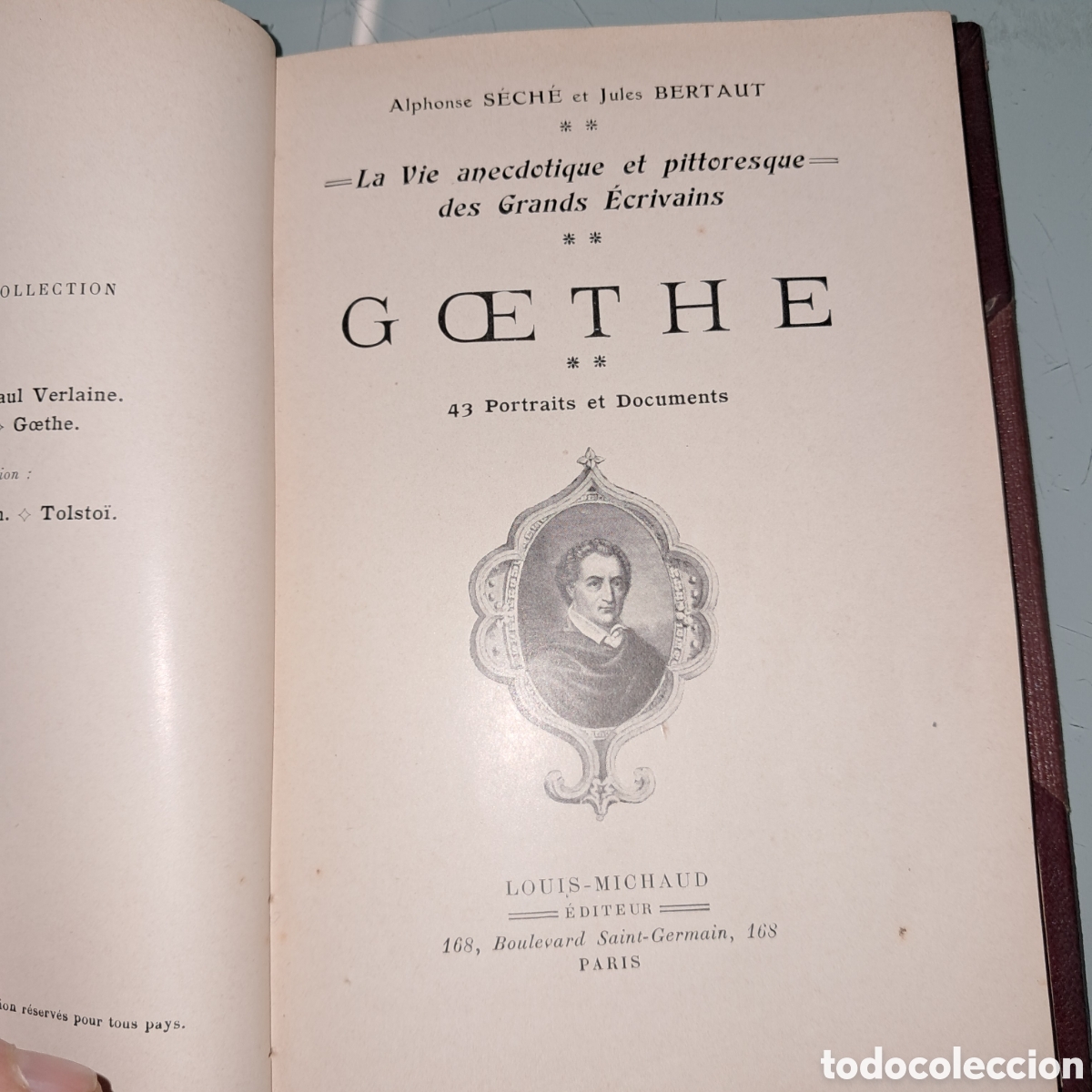 Libros antiguos: Goethe, en frances, alphonse Seche - Foto 3
