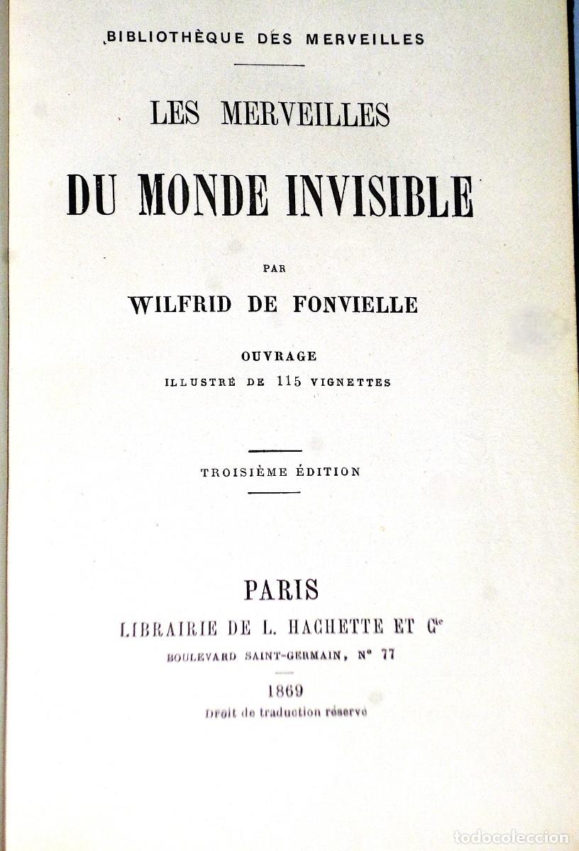 Libros antiguos: LES MERVEILLES DU MONDE INVISIBLE - Foto 2