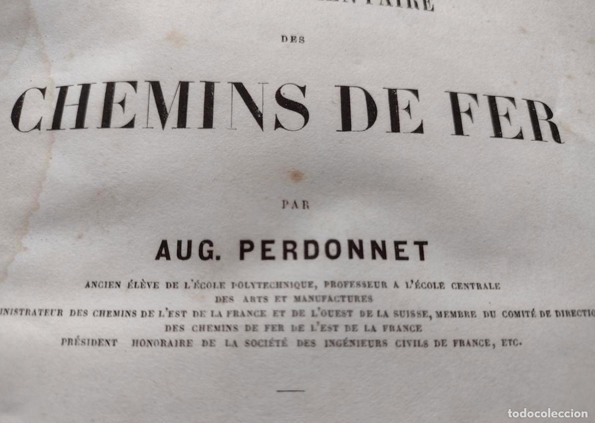 Libros antiguos: Chemins de Fer (Caminhos de Ferro) 1858 - Foto 1