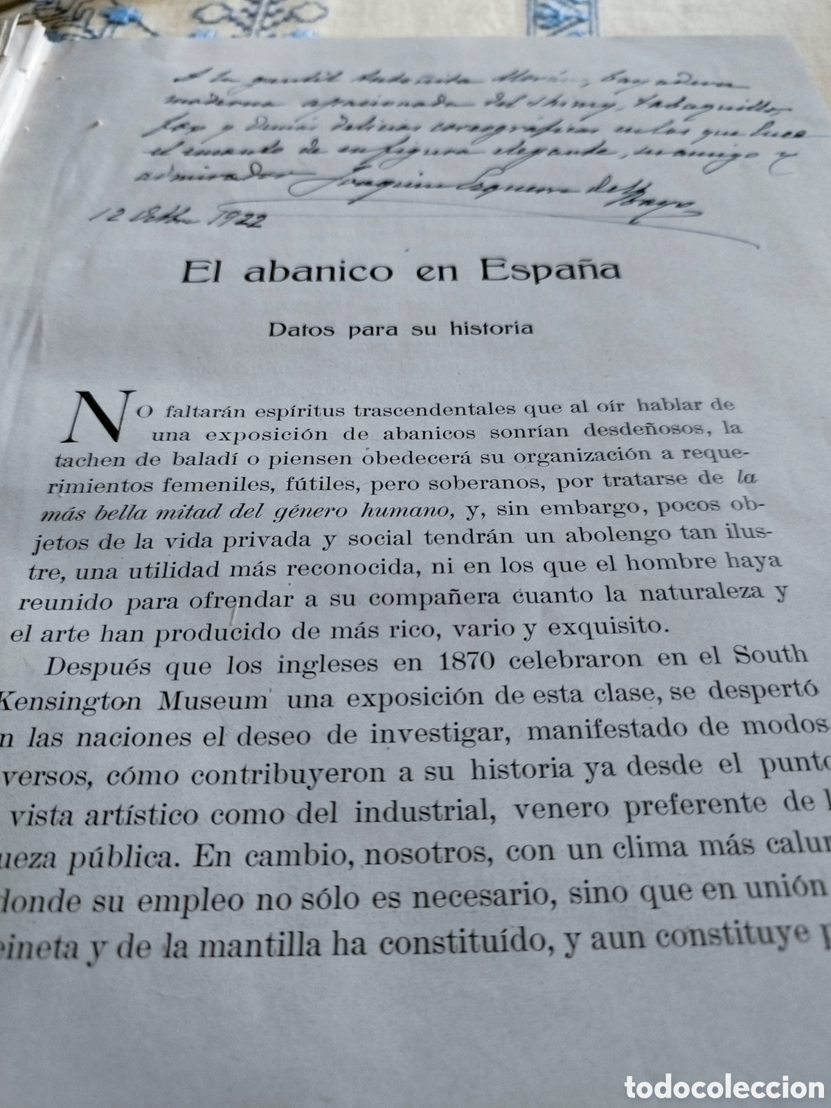 Libros antiguos: Libro EXPOSICI&Oacute;N DE EL ABANICO EN ESPA&Ntilde;A&rdquo; - Foto 5