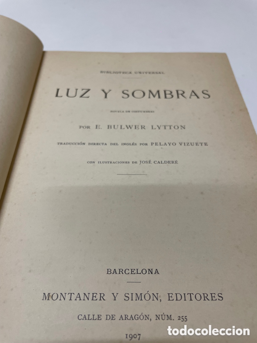 Libros antiguos: LUZ Y SOMBRAS BULWER-LYTON - Foto 2