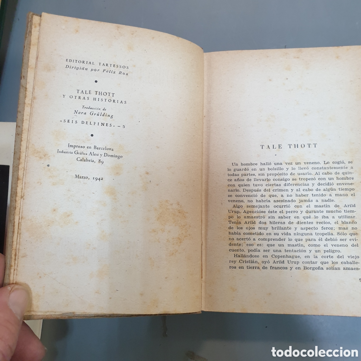 Libros antiguos: TALE THOTT Y OTRAS HISTORIAS - Foto 2