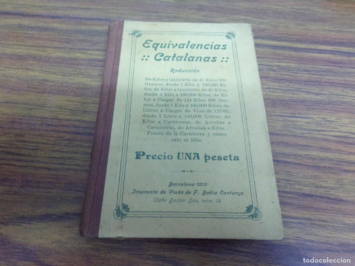 Libros antiguos: EQUIVALENCIAS CATALANAS - A&ntilde;o 1915 - Foto 1