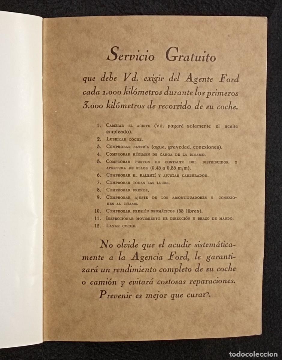 Libros antiguos: Libro Instrucciones FORD-A. En castellano. 1928. - Foto 7