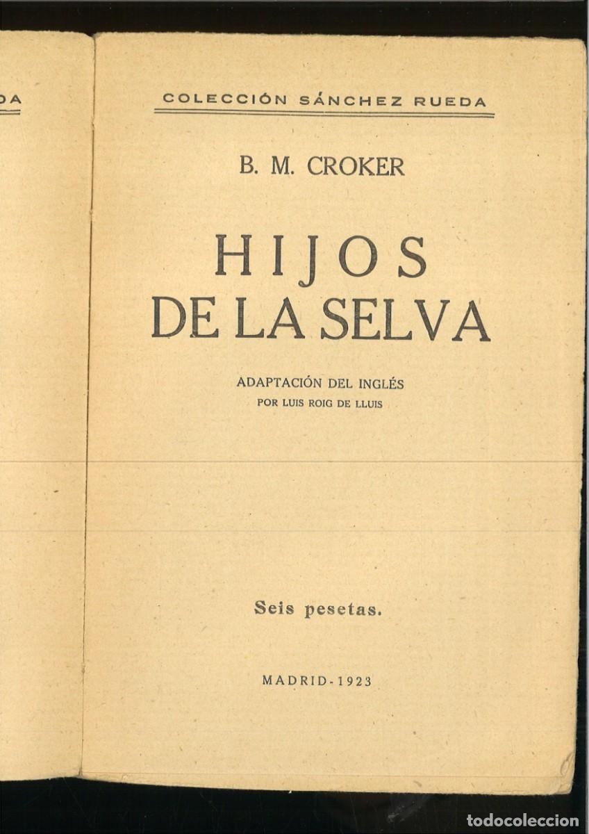 Libros antiguos: HIJOS DE LA SELVA. B. M. Croker - Foto 2