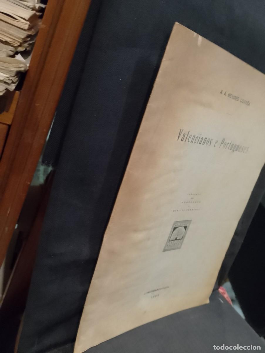 Libros antiguos: Valencianos e Portugueses - A. A. Mendes Corr&ecirc;a (1933) - Foto 2