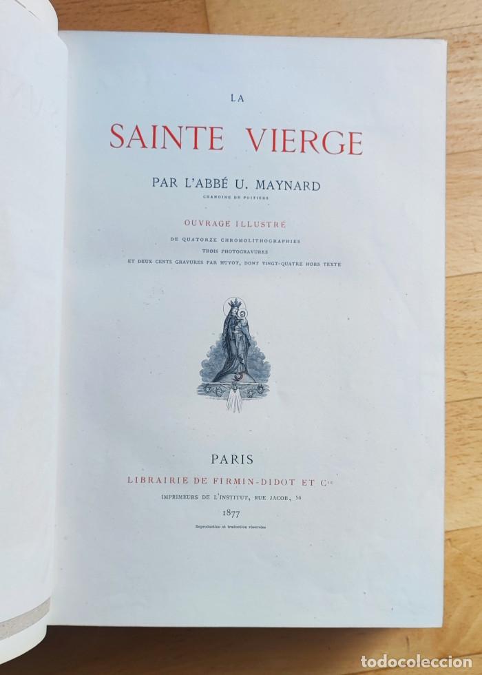 Libros antiguos: LA SAINTE VIERGE - U. Maynard - Foto 3