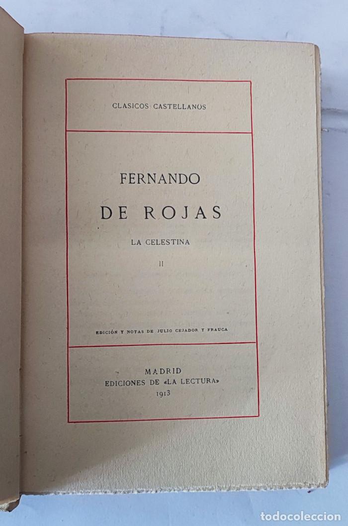 Libros antiguos: LA CELESTINA (2 TOMOS) - Fernando de Rojas - Foto 3