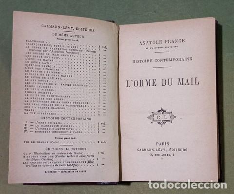 Libros antiguos: FRANCE, Anatole: LORME DU MAIL. - Foto 2