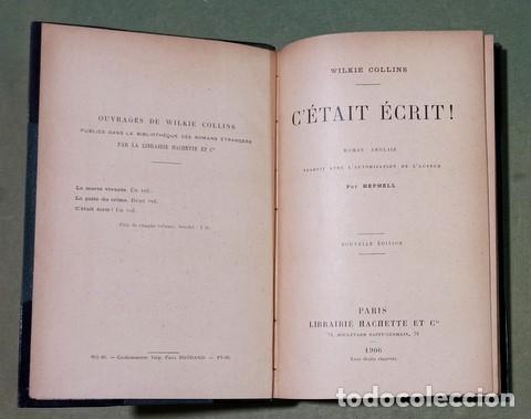 Libros antiguos: COLLINS, Wilkie: CETAIT ECRIT. 1906 - Foto 2