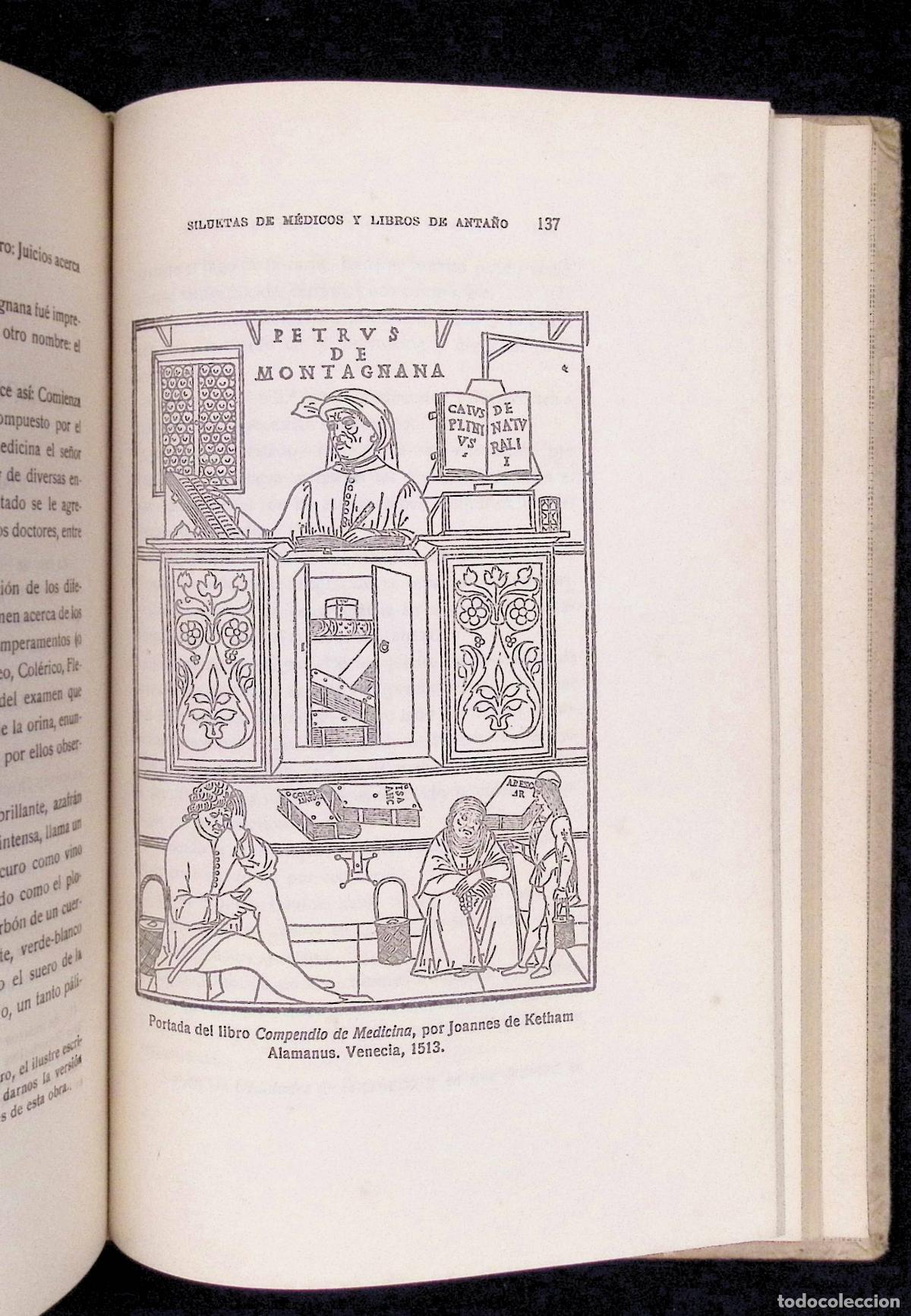 Libros antiguos: SILUETAS DE M&Eacute;DICOS Y LIBROS DE ANTA&Ntilde;O. - SANCHEZ DE RIVERA Y MOSET, D. - Foto 5