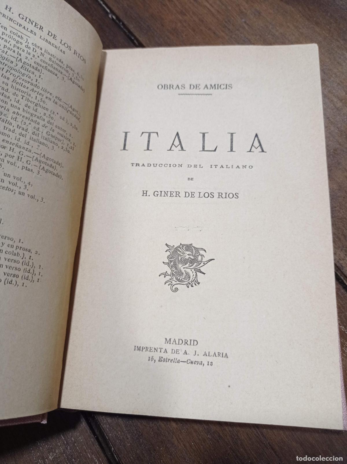 Libros antiguos: 1885 - EDMUNDO DE AMICIS. A las puertas de Italia - Foto 2