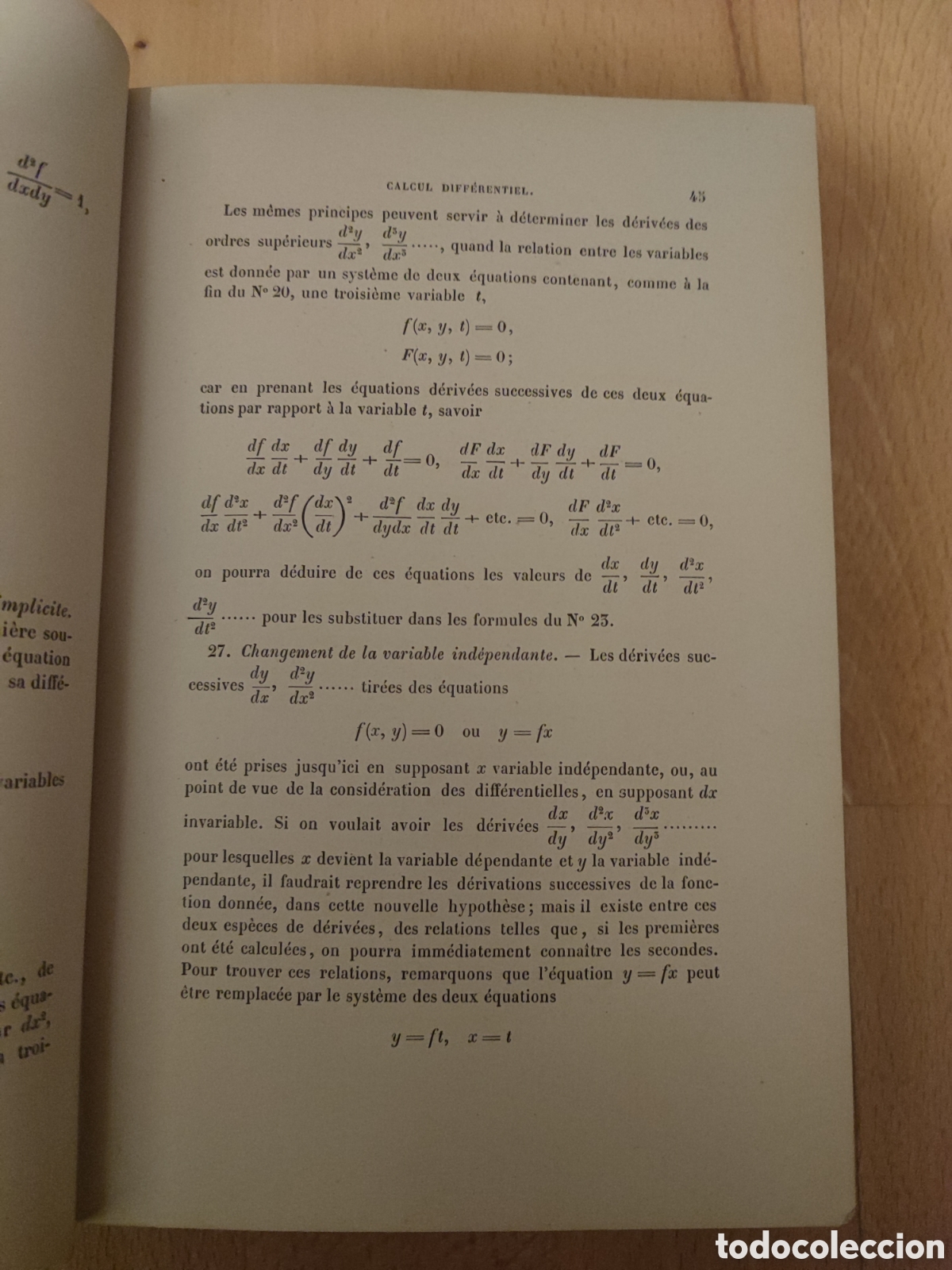 Libros antiguos: TRAIT&Eacute; DE CALCUL DIFF&Eacute;RENTIEL ET DE CALCUL INT&Eacute;GRAL - A. Timmermans - Foto 5