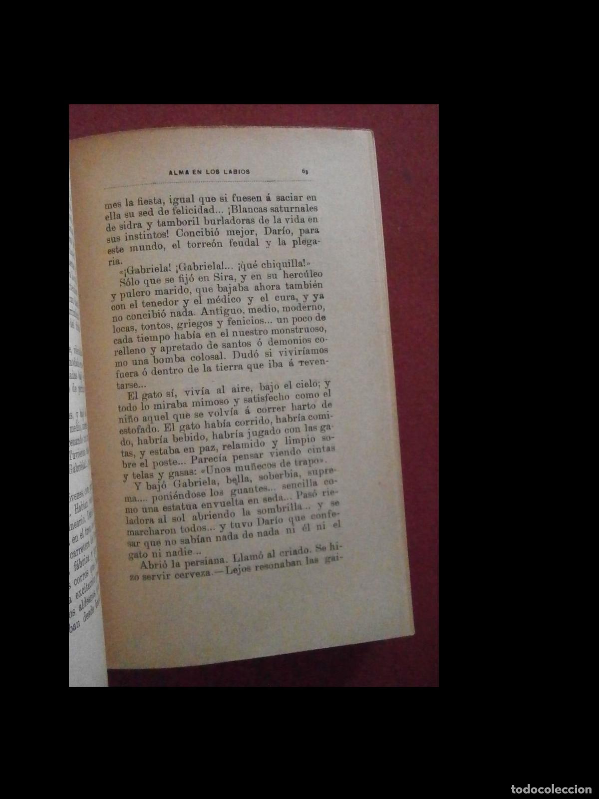 Libros antiguos: Alma en los labios. Novela. Felipe Trigo - Foto 2
