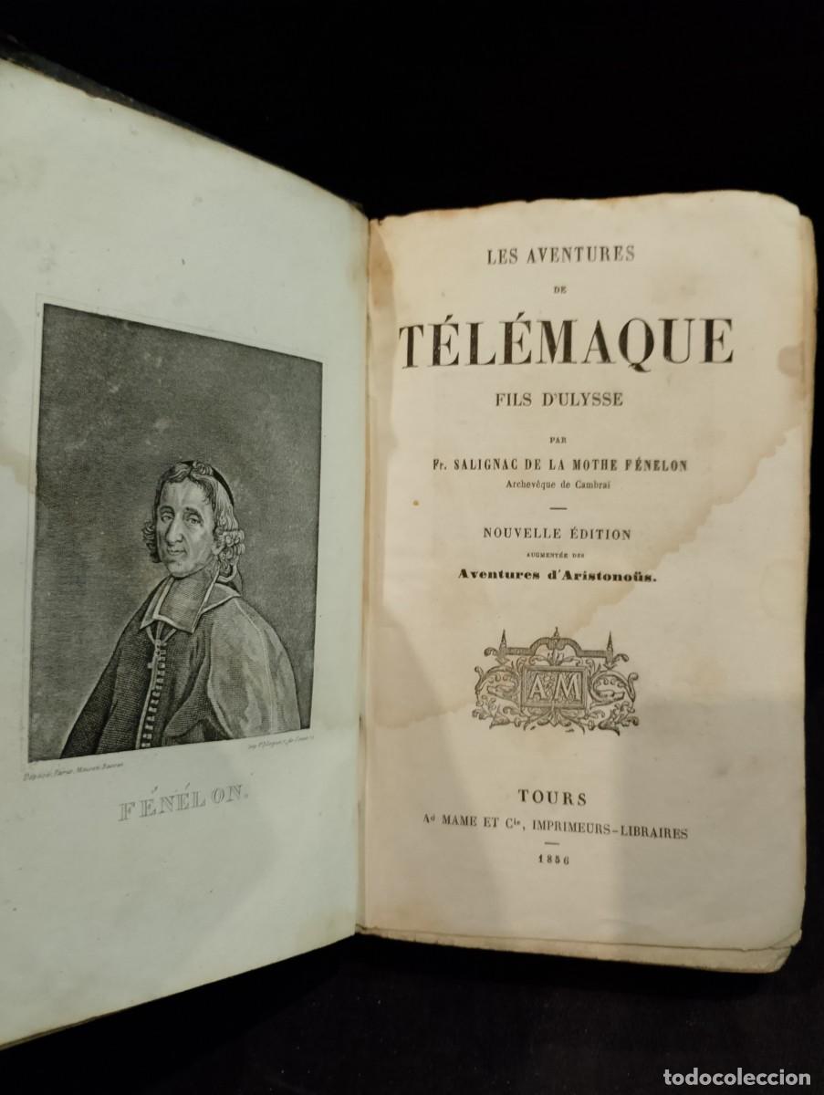 Libros antiguos: Les Aventures de T&eacute;l&eacute;maque 1856 Files D&acute;Ulysse - Foto 2