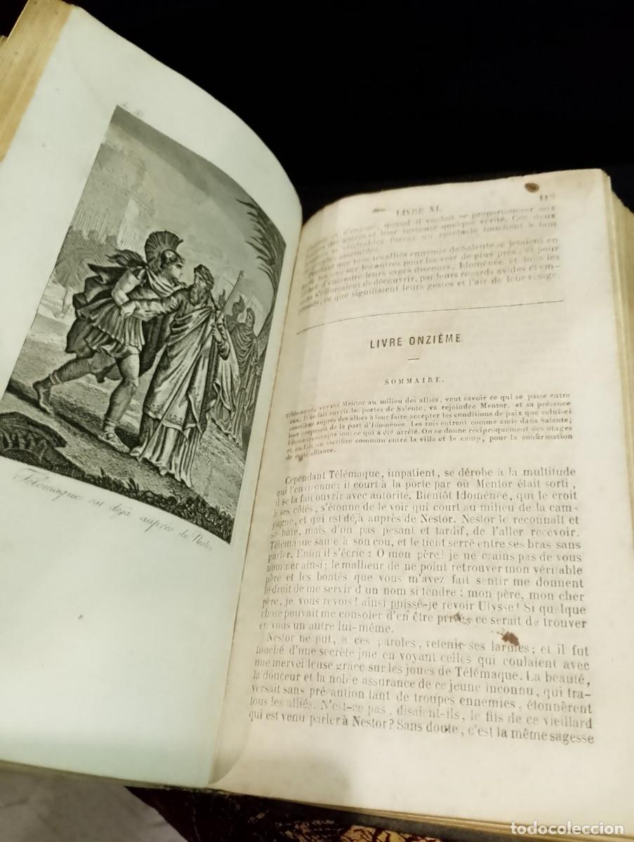 Libros antiguos: Les Aventures de T&eacute;l&eacute;maque 1856 Files D&acute;Ulysse - Foto 6