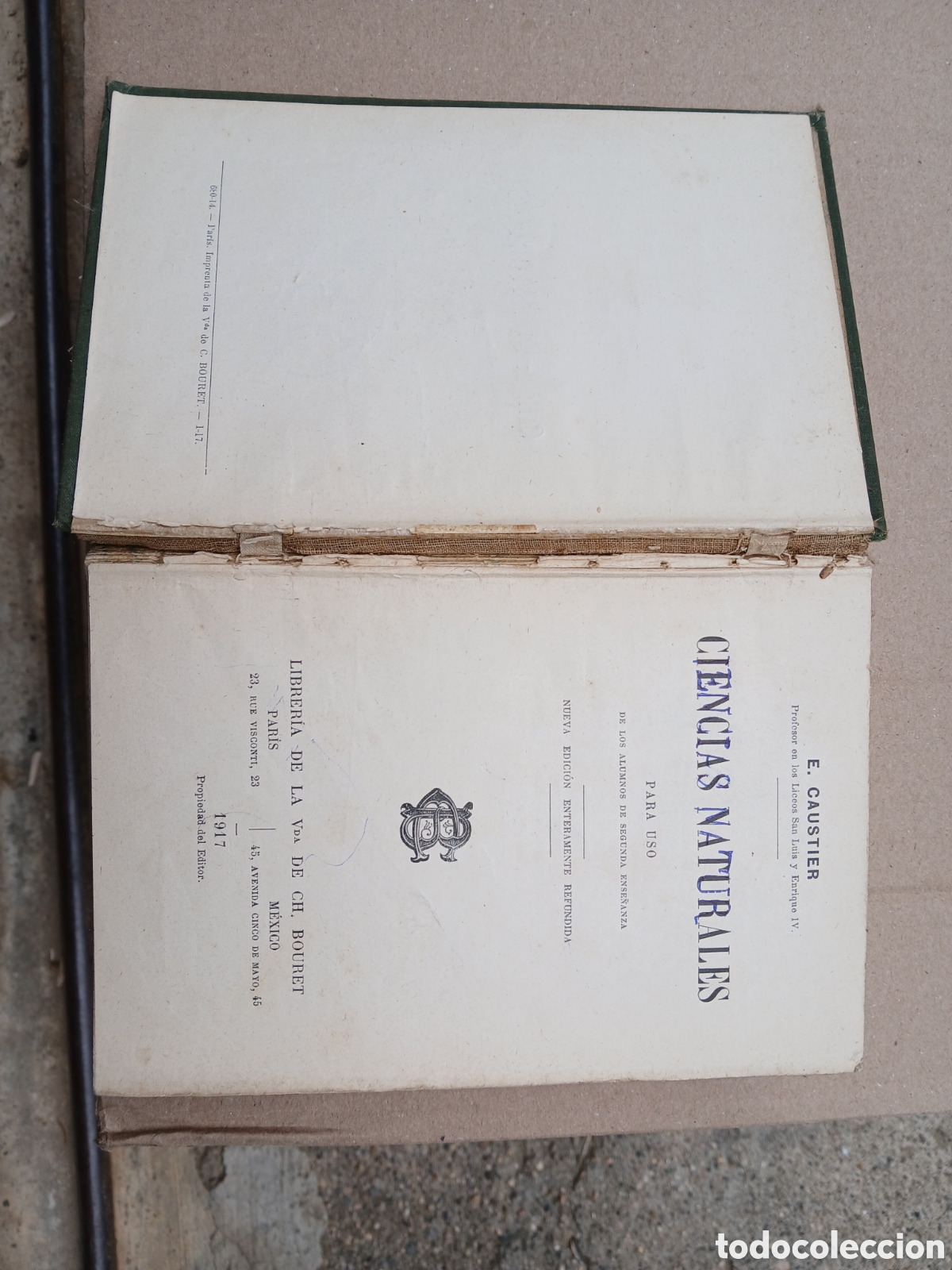 Libros antiguos: Ciencias naturales e.caustier 1917 - Foto 3