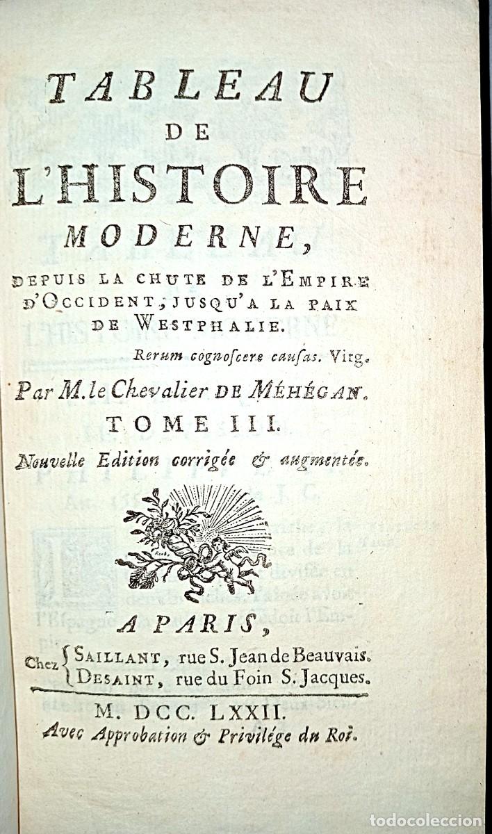 Libros antiguos: TABLEAU DE L&acute;HISTOIRE MODERNE. TOME III - Foto 2
