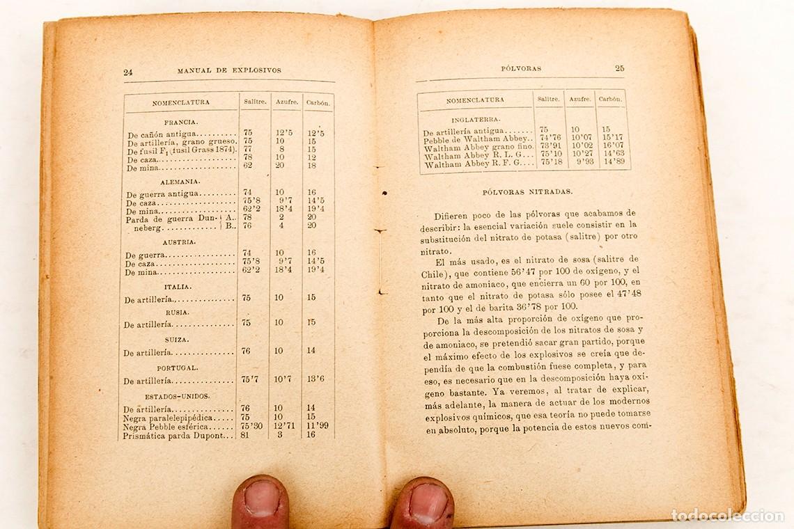 Libros antiguos: MANUAL DE EXPLOSIVOS - SEVERO GOMEZ - 1907 - Foto 6