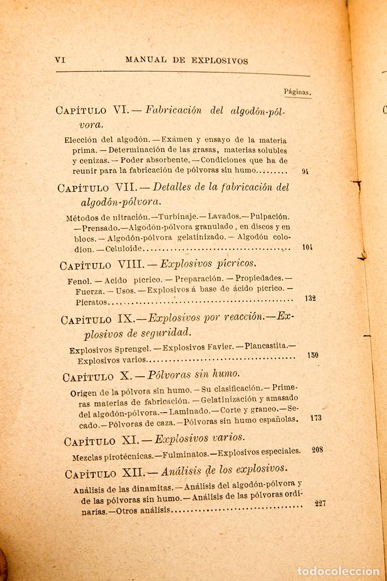 Libros antiguos: MANUAL DE EXPLOSIVOS - SEVERO GOMEZ - 1907 - Foto 13