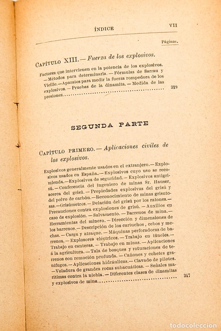 Libros antiguos: MANUAL DE EXPLOSIVOS - SEVERO GOMEZ - 1907 - Foto 14